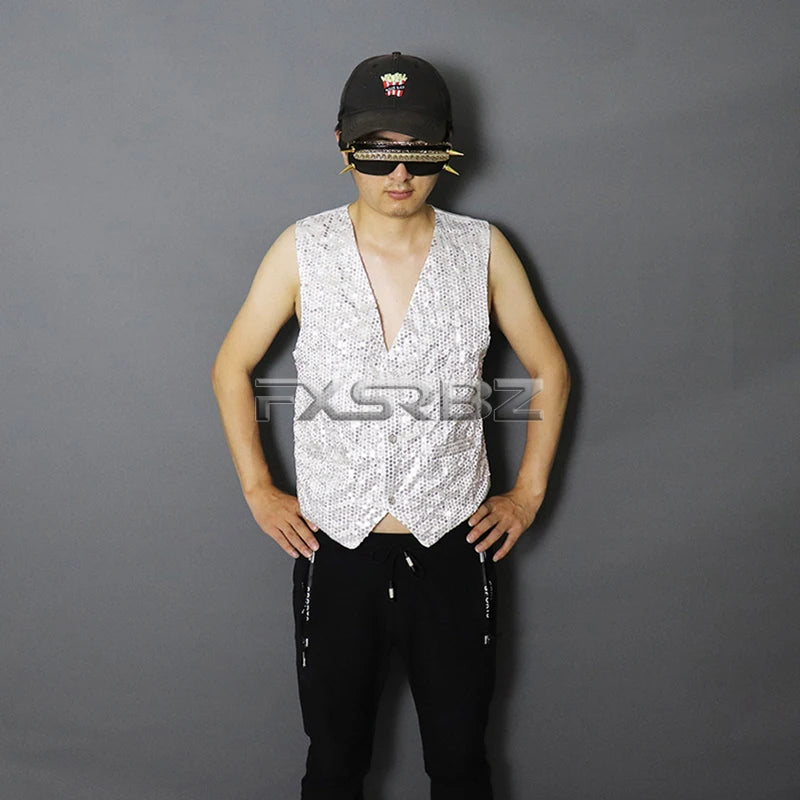 Colorful LED Luminous Vest Ballroom Host Light Clothing The Magician Clothes The Circus Performance LED Costumes Jacket
