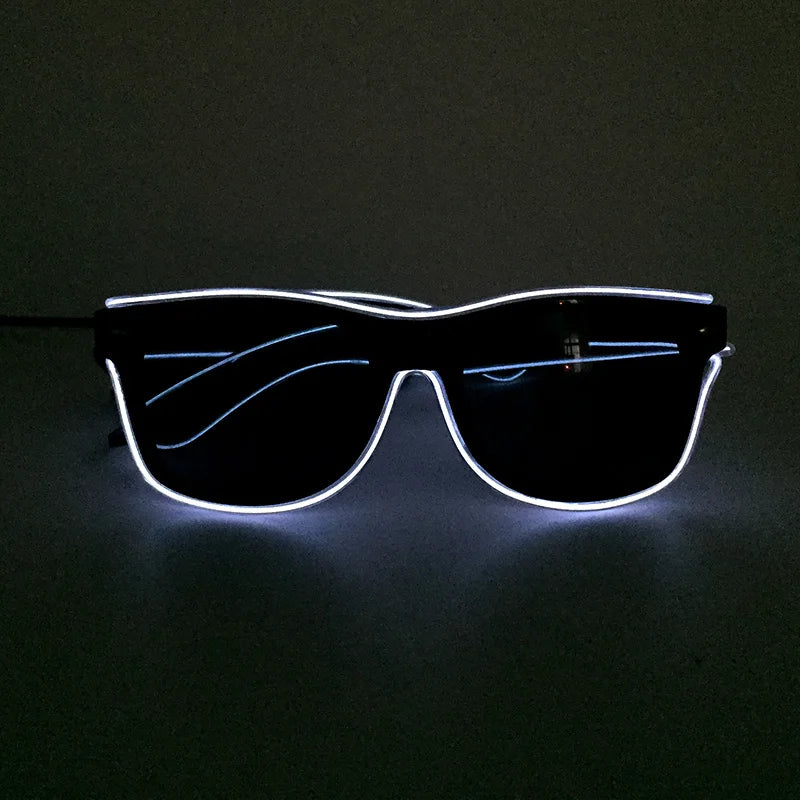 Rave Bar Glowing Glasses With Light Neon Party Decor LED Sunglasses For Men Women Birthday Luminous Glasses Festival Supplies