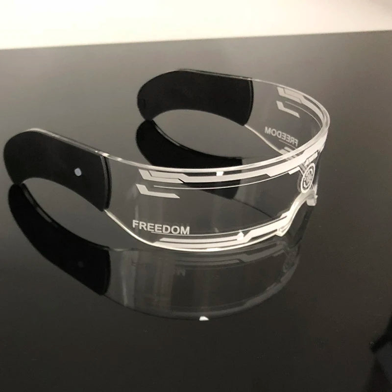 Hot LED Luminous Glasses Neon Light Up Visor Eyeglasses Bar Party Glasses For Halloween Christmas Festival Glow Party Decoration