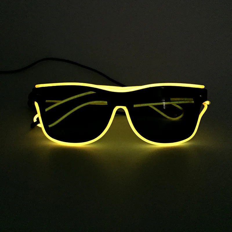 Rave Bar Glowing Glasses With Light Neon Party Decor LED Sunglasses For Men Women Birthday Luminous Glasses Festival Supplies