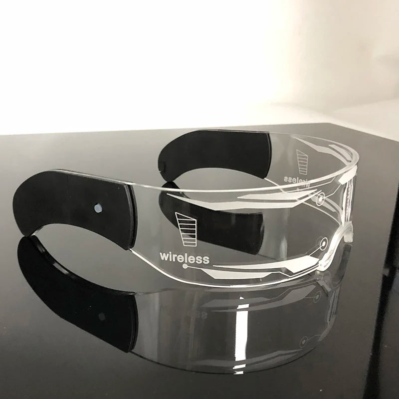 Hot LED Luminous Glasses Neon Light Up Visor Eyeglasses Bar Party Glasses For Halloween Christmas Festival Glow Party Decoration