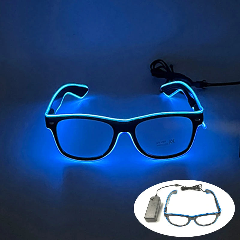 Rave Bar Glowing Glasses With Light Neon Party Decor LED Sunglasses For Men Women Birthday Luminous Glasses Festival Supplies