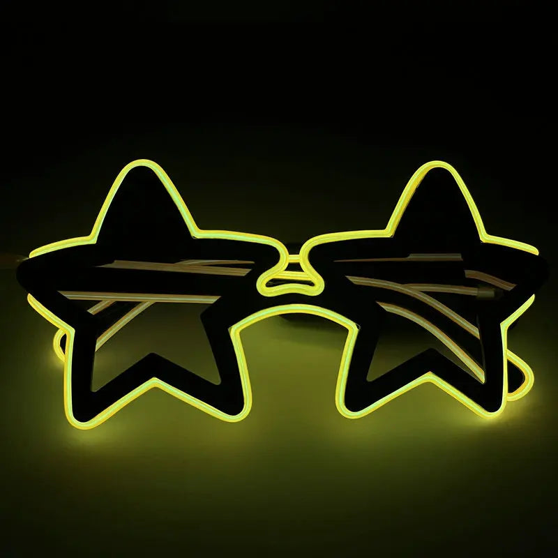 Led Glowing Glasses Star Light Up Glasses Glow In The Dark Party Supplies Birthday Wedding Bar Disco Atmosphere Props