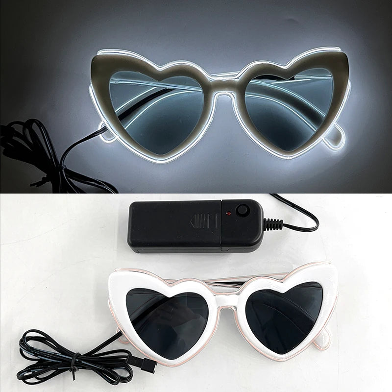 Rave Bar Glowing Glasses With Light Neon Party Decor LED Sunglasses For Men Women Birthday Luminous Glasses Festival Supplies