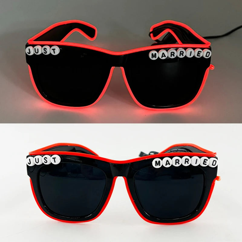 Rave Bar Glowing Glasses With Light Neon Party Decor LED Sunglasses For Men Women Birthday Luminous Glasses Festival Supplies