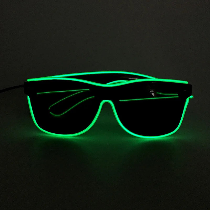 Rave Bar Glowing Glasses With Light Neon Party Decor LED Sunglasses For Men Women Birthday Luminous Glasses Festival Supplies