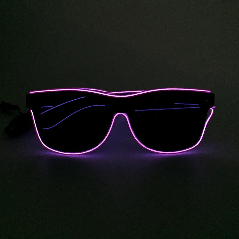Rave Bar Glowing Glasses With Light Neon Party Decor LED Sunglasses For Men Women Birthday Luminous Glasses Festival Supplies