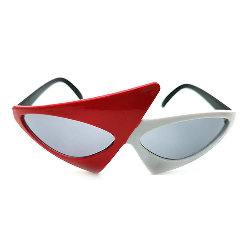 Vintage Green Red Glasses 2023 Fashion Women Men Fancy Party Festival Sunglasses Hip Hop Unique Y2K Roy Purdy Funny Shades UV400