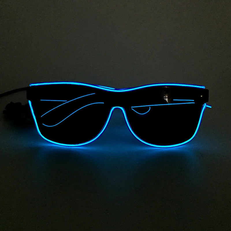 Rave Bar Glowing Glasses With Light Neon Party Decor LED Sunglasses For Men Women Birthday Luminous Glasses Festival Supplies