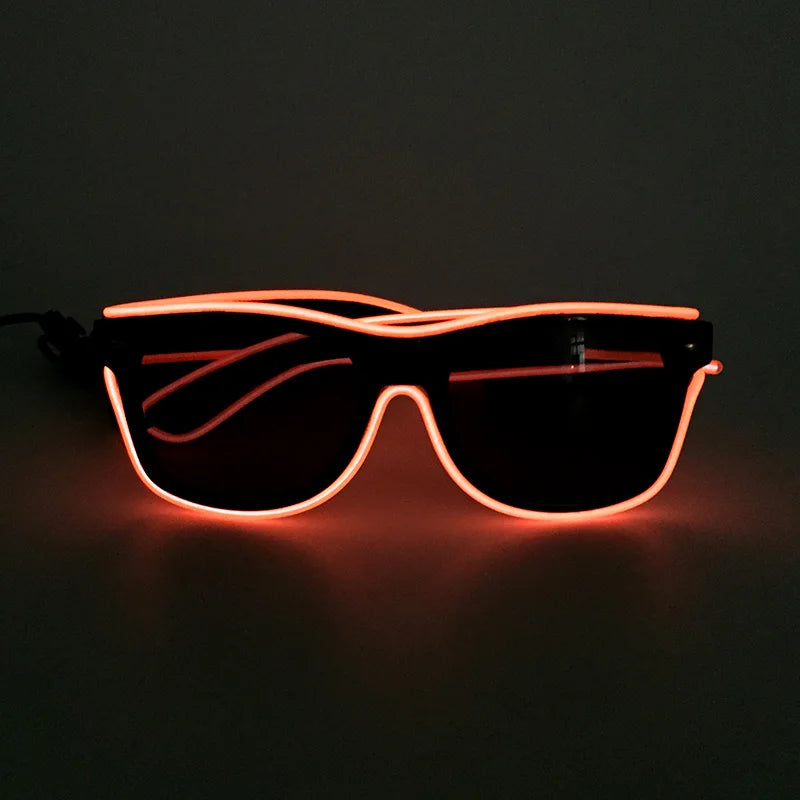 Rave Bar Glowing Glasses With Light Neon Party Decor LED Sunglasses For Men Women Birthday Luminous Glasses Festival Supplies