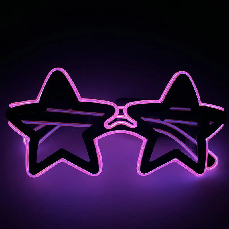 Led Glowing Glasses Star Light Up Glasses Glow In The Dark Party Supplies Birthday Wedding Bar Disco Atmosphere Props