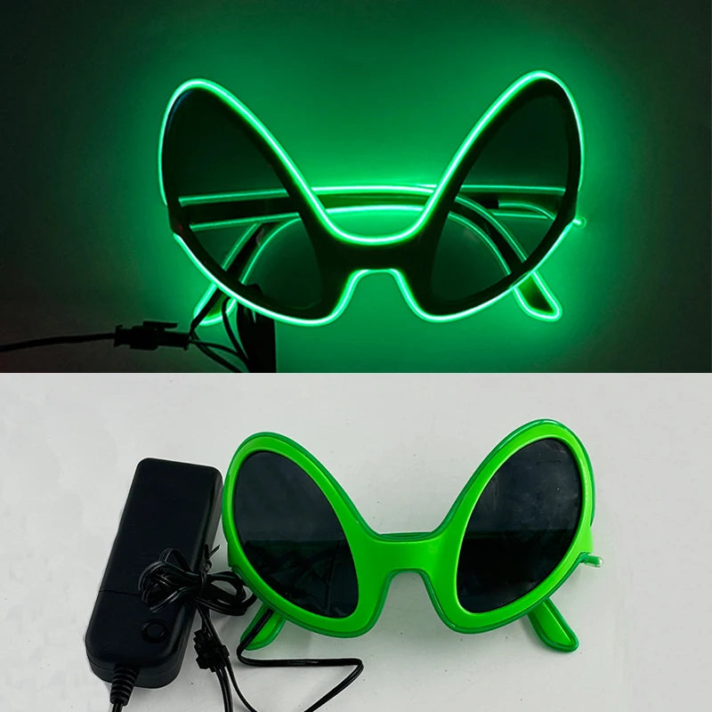 Rave Bar Glowing Glasses With Light Neon Party Decor LED Sunglasses For Men Women Birthday Luminous Glasses Festival Supplies