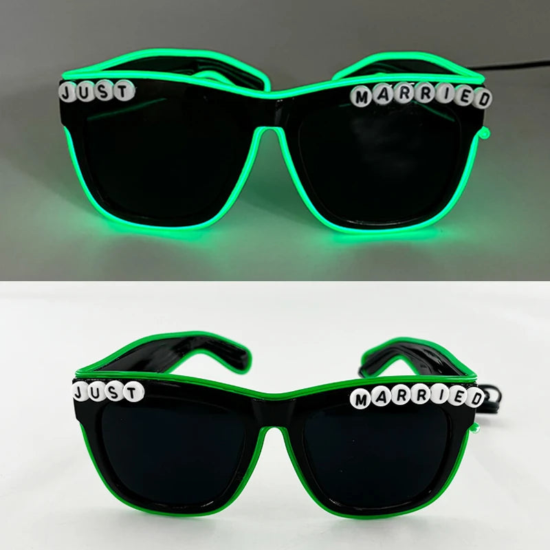 Rave Bar Glowing Glasses With Light Neon Party Decor LED Sunglasses For Men Women Birthday Luminous Glasses Festival Supplies