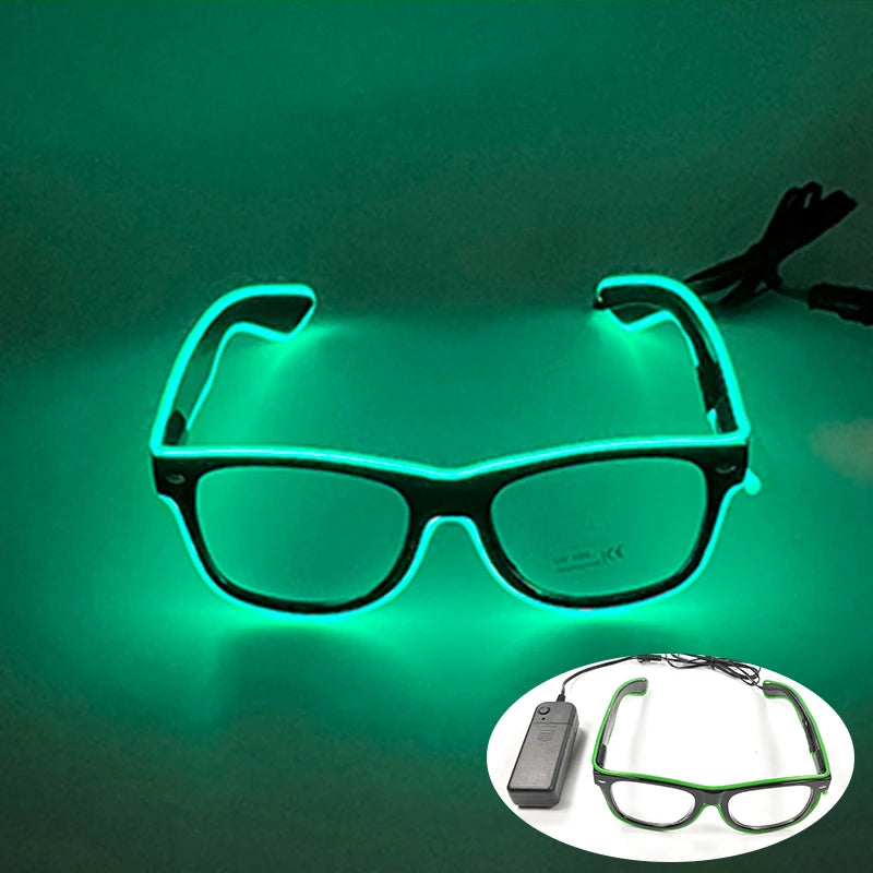 Rave Bar Glowing Glasses With Light Neon Party Decor LED Sunglasses For Men Women Birthday Luminous Glasses Festival Supplies
