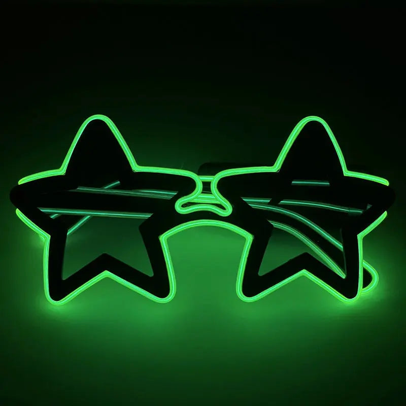 Led Glowing Glasses Star Light Up Glasses Glow In The Dark Party Supplies Birthday Wedding Bar Disco Atmosphere Props