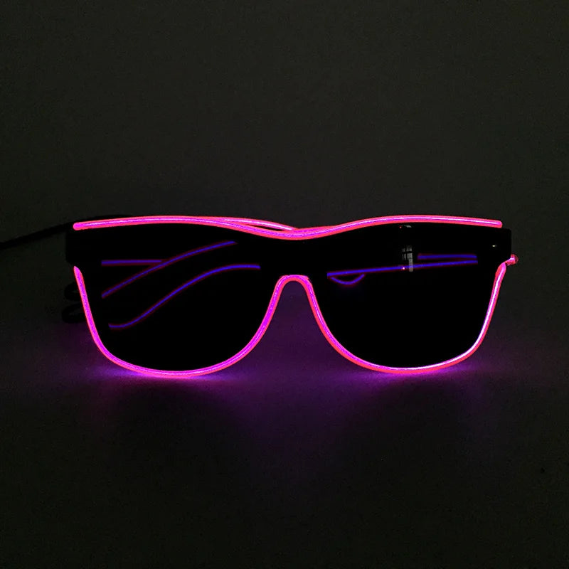 Rave Bar Glowing Glasses With Light Neon Party Decor LED Sunglasses For Men Women Birthday Luminous Glasses Festival Supplies