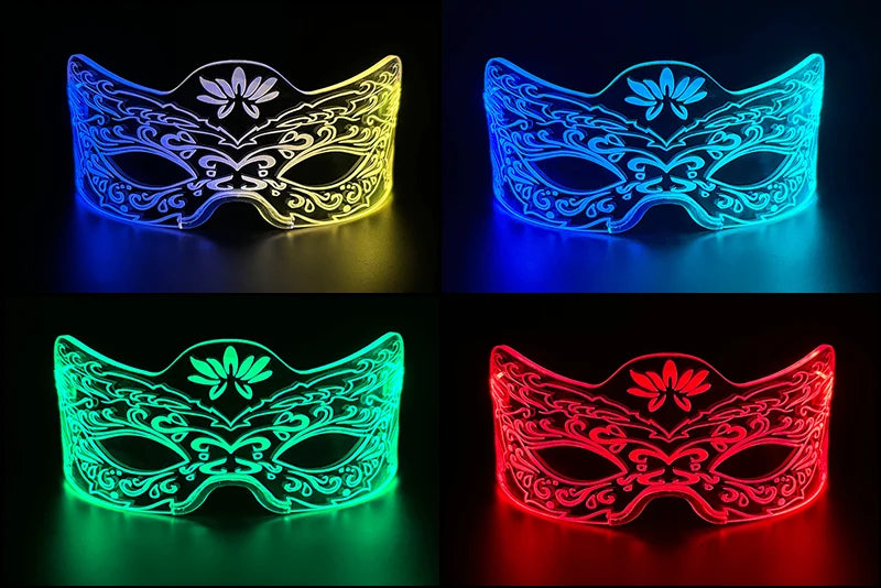 Hot LED Luminous Glasses Neon Light Up Visor Eyeglasses Bar Party Glasses For Halloween Christmas Festival Glow Party Decoration