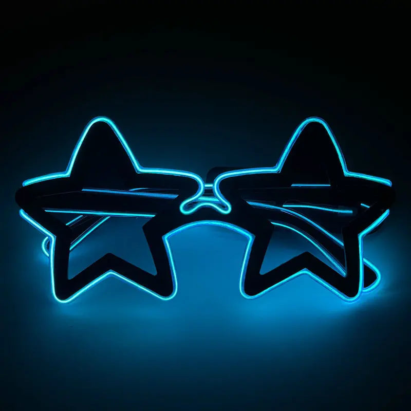 Led Glowing Glasses Star Light Up Glasses Glow In The Dark Party Supplies Birthday Wedding Bar Disco Atmosphere Props