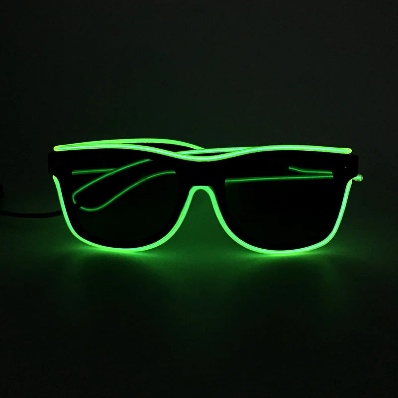 Rave Bar Glowing Glasses With Light Neon Party Decor LED Sunglasses For Men Women Birthday Luminous Glasses Festival Supplies
