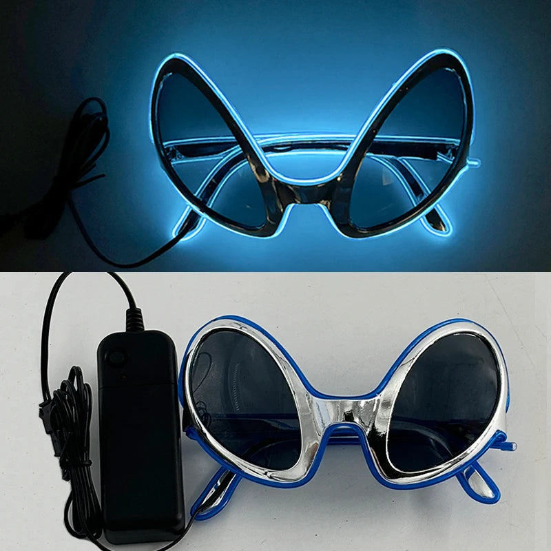 Rave Bar Glowing Glasses With Light Neon Party Decor LED Sunglasses For Men Women Birthday Luminous Glasses Festival Supplies