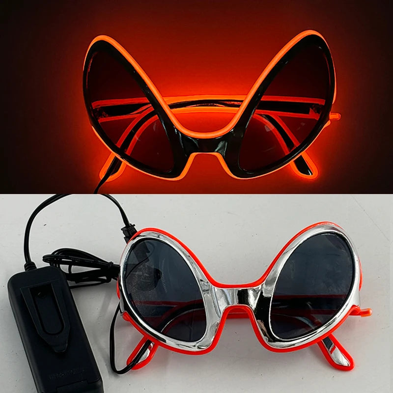 Rave Bar Glowing Glasses With Light Neon Party Decor LED Sunglasses For Men Women Birthday Luminous Glasses Festival Supplies