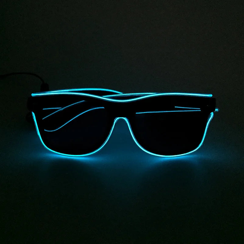 Rave Bar Glowing Glasses With Light Neon Party Decor LED Sunglasses For Men Women Birthday Luminous Glasses Festival Supplies