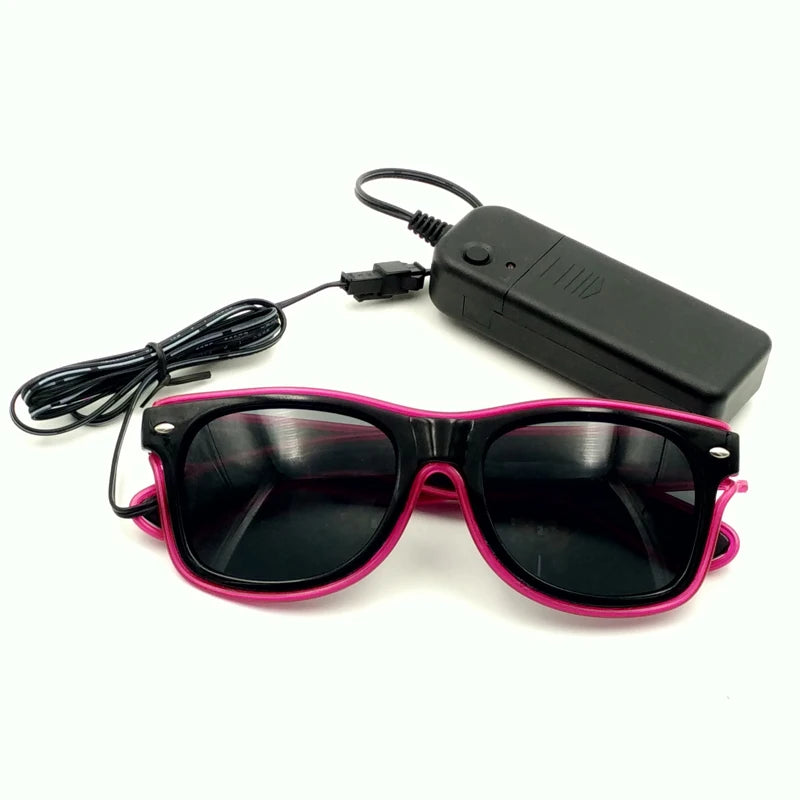Rave Bar Glowing Glasses With Light Neon Party Decor LED Sunglasses For Men Women Birthday Luminous Glasses Festival Supplies