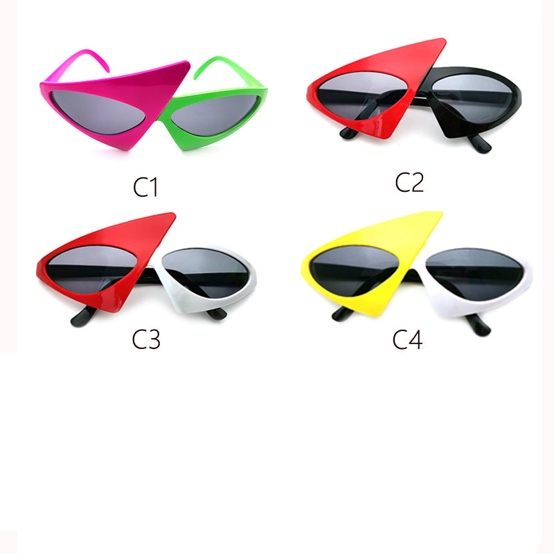 Vintage Green Red Glasses 2023 Fashion Women Men Fancy Party Festival Sunglasses Hip Hop Unique Y2K Roy Purdy Funny Shades UV400