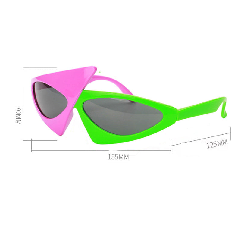 Vintage Green Red Glasses 2023 Fashion Women Men Fancy Party Festival Sunglasses Hip Hop Unique Y2K Roy Purdy Funny Shades UV400