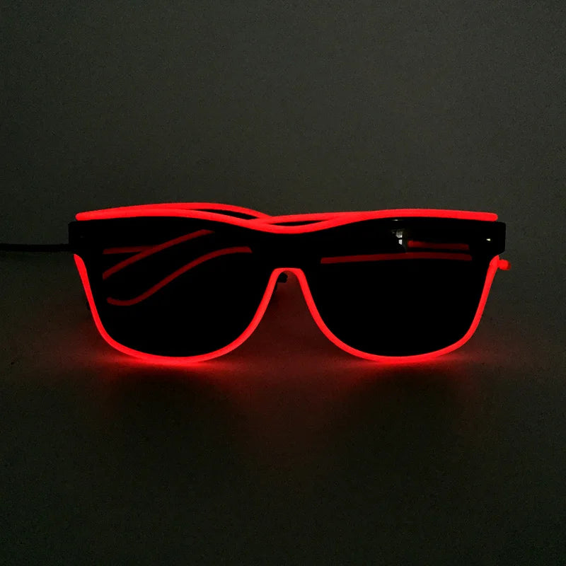 Rave Bar Glowing Glasses With Light Neon Party Decor LED Sunglasses For Men Women Birthday Luminous Glasses Festival Supplies